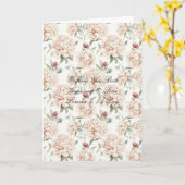 Romantic Red Cream Floral Wedding カード (黄色い花)
