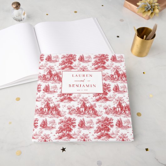 Romantic Red Engraver Landscape Motions ゲストブック (正面見開き)