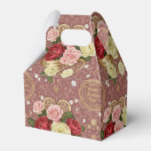 Romantic Red Floral Valentine フェイバーボックス (裏面サイド)