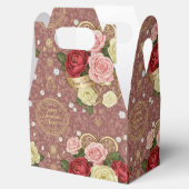 Romantic Red Floral Valentine フェイバーボックス (オープン)