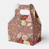 Romantic Red Floral Valentine フェイバーボックス (正面サイド)