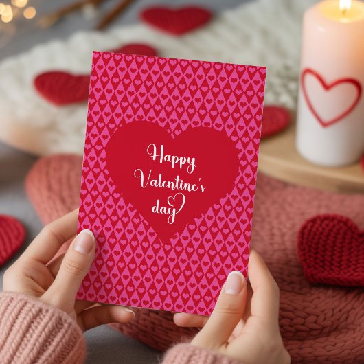 Romantic Red Hearts Valentine Card for Husband シーズンカード