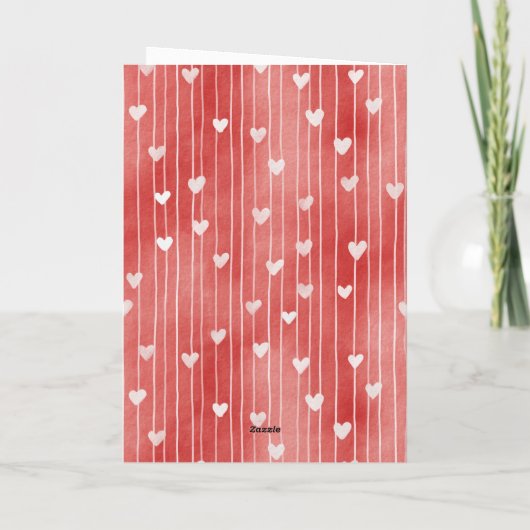 Romantic Red Love Hearts  カード (裏面)