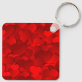 Romantic Red Love Hearts Texture Pattern-19909 キーホルダー (裏面)