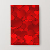 Romantic Red Love Hearts Texture Pattern-19909 缶バッジ (正面)