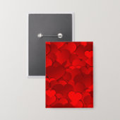 Romantic Red Love Hearts Texture Pattern-19909 缶バッジ (正面/裏面)