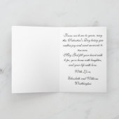 Romantic Red Pink Patchwork Ribbon Bow Drawing  カード (内部)