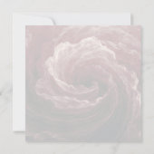 Romantic Red Rose Burgundy Save The Date Card セーブザデート (裏面)