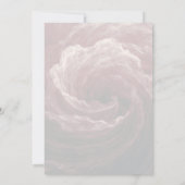 Romantic Red Rose Burgundy Wedding Invitation 招待状 (裏面)