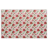 Romantic Red Rose Foliage Botanical Garden Bloom ファブリック (ヤード)