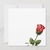 Romantic Red Rose & Hearts Frame Happy Valentine シーズンカード (裏面)