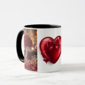 Romantic Red Rose love Valentine Hot Drink Coffee マグカップ (正面左)