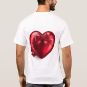Romantic Red Rose Valentine Couple Love T-shirts Tシャツ (裏面)