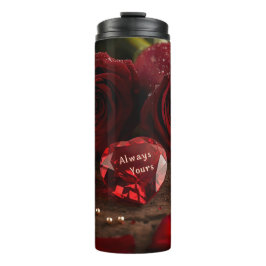 Romantic Red Rose Valentine Insulated Travel Water タンブラー