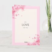 Romantic Red Rose Valentine’s Day Card Love & Rose シーズンカード (裏面)