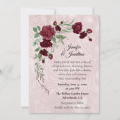 Romantic Red Roses Customizable Wedding Invitation (正面)