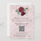 Romantic Red Roses Customizable Wedding Invitation (裏面)