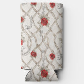 Romantic Red Roses Floral スリム缶クーラー (裏面)