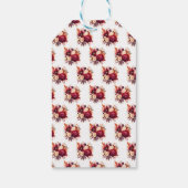 Romantic Red Roses Floral Birthday Party ギフトタグ (裏面)