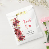 Romantic Red Roses Floral Birthday Party フェイバーバッグ (封をした状態)