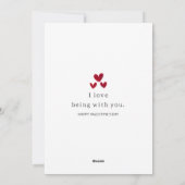 Romantic Red Roses - Red Heart Valentine's Day シーズンカード (裏面)