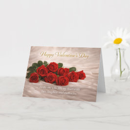 Romantic Red Roses Valentine’s Day Greeting Card カード