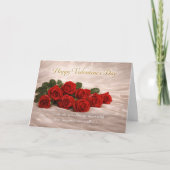 Romantic Red Roses Valentine’s Day Greeting Card カード (正面)