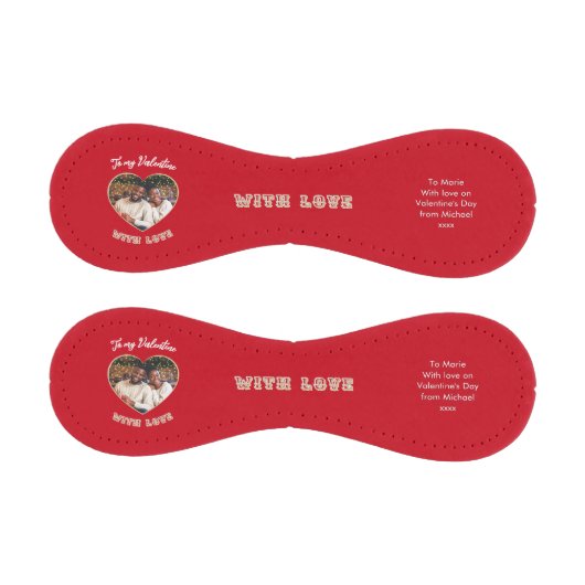 Romantic Red Valentine's Day Custom Photo & Text 野球ボール (パネル)