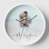 Romantic Remember This Moment写真Newlywed 壁時計 (正面)