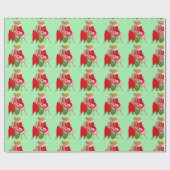 ROMANTIC RETRO CHRISTMAS COUPLE ラッピングペーパー (フラット)