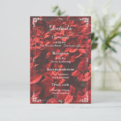Romantic Rose|結婚式の詳細を記すフラワー付属カード(編集可) エンクロージャーカード (スタンド正面)