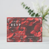 Romantic Rose | 華やかなバラの編集可能なRSVPカード サンキューカード (スタンド正面)