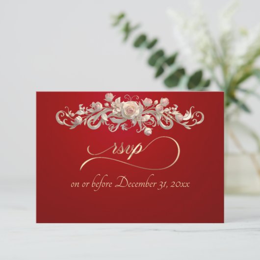 Romantic Rose Arc - Red RSVP Card (スタンド正面)