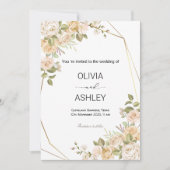 Romantic Rose Bloom Wedding | Elegant Floral Party 招待状 (正面)