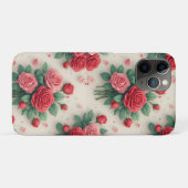 Romantic Rose Bouquet Luxe ✨ Pink Red Floral Case-Mate iPhoneケース (裏面(横))