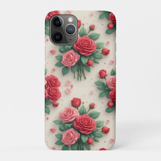Romantic Rose Bouquet Luxe ✨ Pink Red Floral Case-Mate iPhoneケース (裏)