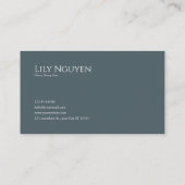 Romantic Rose Floral and Starry Night Mountain 名刺 (裏面)