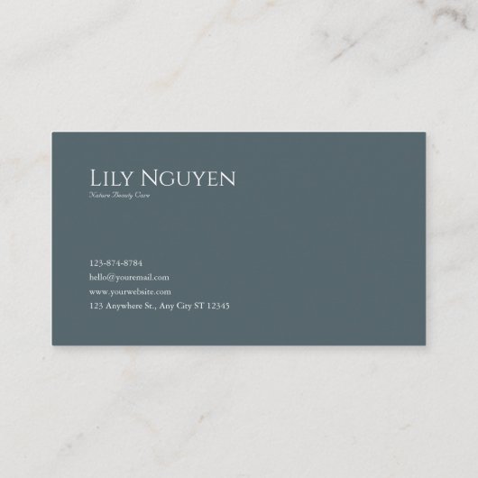 Romantic Rose Floral and Starry Night Mountain 名刺 (裏面)