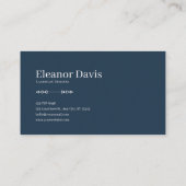 Romantic Rose Floral and Starry Valley Gold Frame 名刺 (裏面)