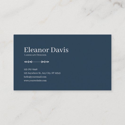 Romantic Rose Floral and Starry Valley Gold Frame 名刺 (裏面)