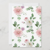 Romantic Rose Flowers  Baby Shower Invitation 招待状 (裏面)