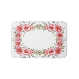 Romantic Rose Frame Memory Foam Bath Mat バスマット
