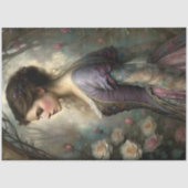 Romantic Rose Garden Woman Portrait Decoupage 薄葉紙 (正面)