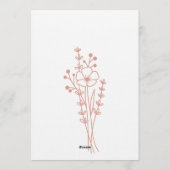 Romantic Rose Gold Heart Photo Wedding 招待状 (裏面)