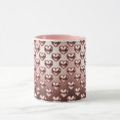 Romantic Rose Gold Hearts Mug マグカップ (中央)