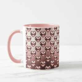 Romantic Rose Gold Hearts Mug マグカップ