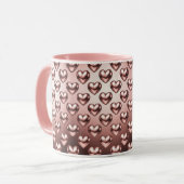 Romantic Rose Gold Hearts Mug マグカップ (正面左)