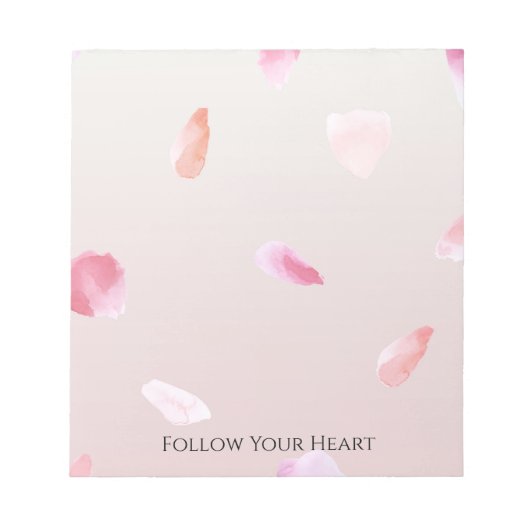 Romantic Rose Petals ノートパッド (正面)