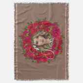 Romantic Rose Photo Frame For Lover スローブランケット (正面縦)
