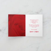 Romantic Rose Rose Card サンキューカード (内部)